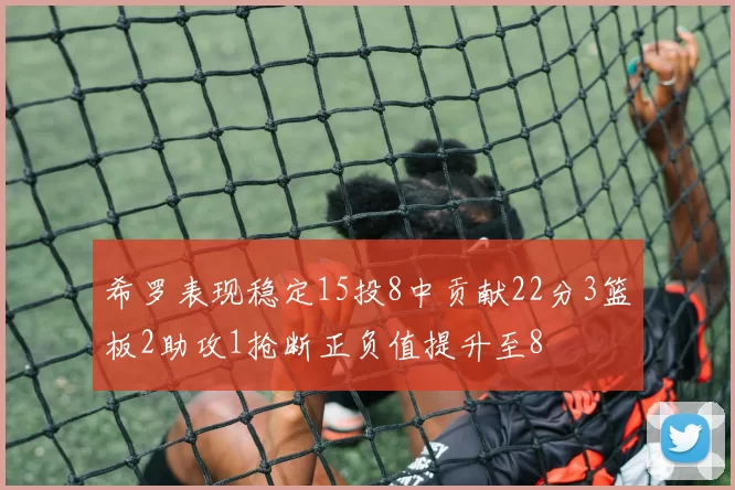 希罗表现稳定15投8中贡献22分3篮板2助攻1抢断正负值提升至8